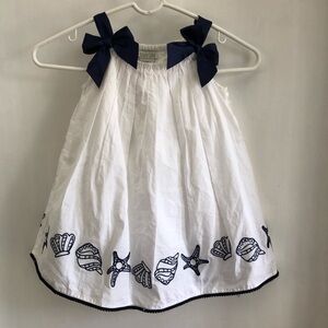 Rachel Zoe Girls Tunic Shoulder Bowtie Seashell Summer Dress 24 Months